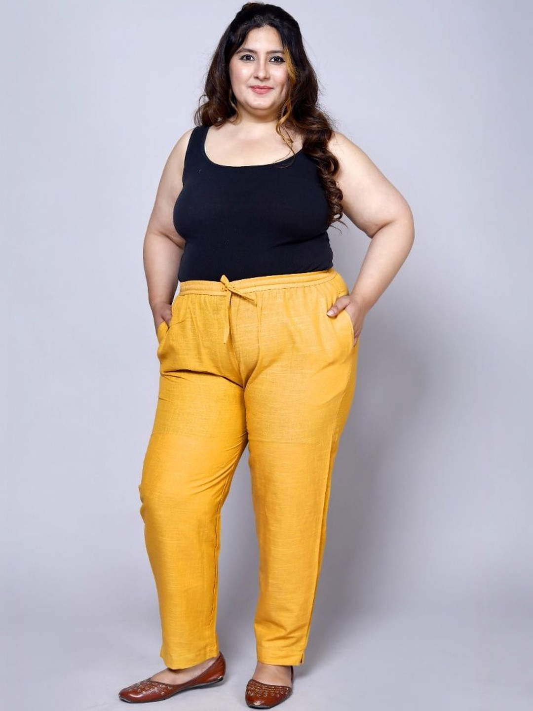 AAVONI Women Relaxed Straight Leg Trousers