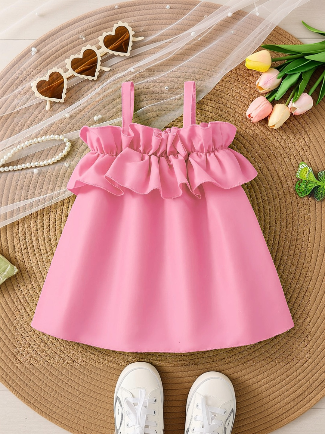 LYTIX Ruffled Fit & Flare Dress