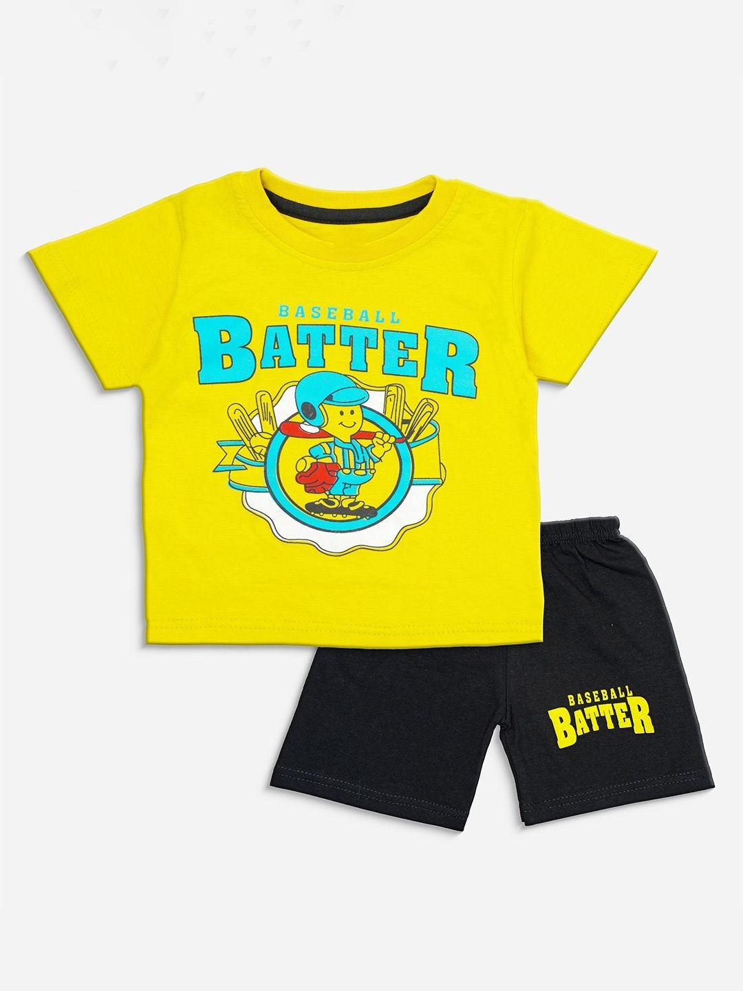 Tiny Hugs Boys Printed T-shirt with Shorts