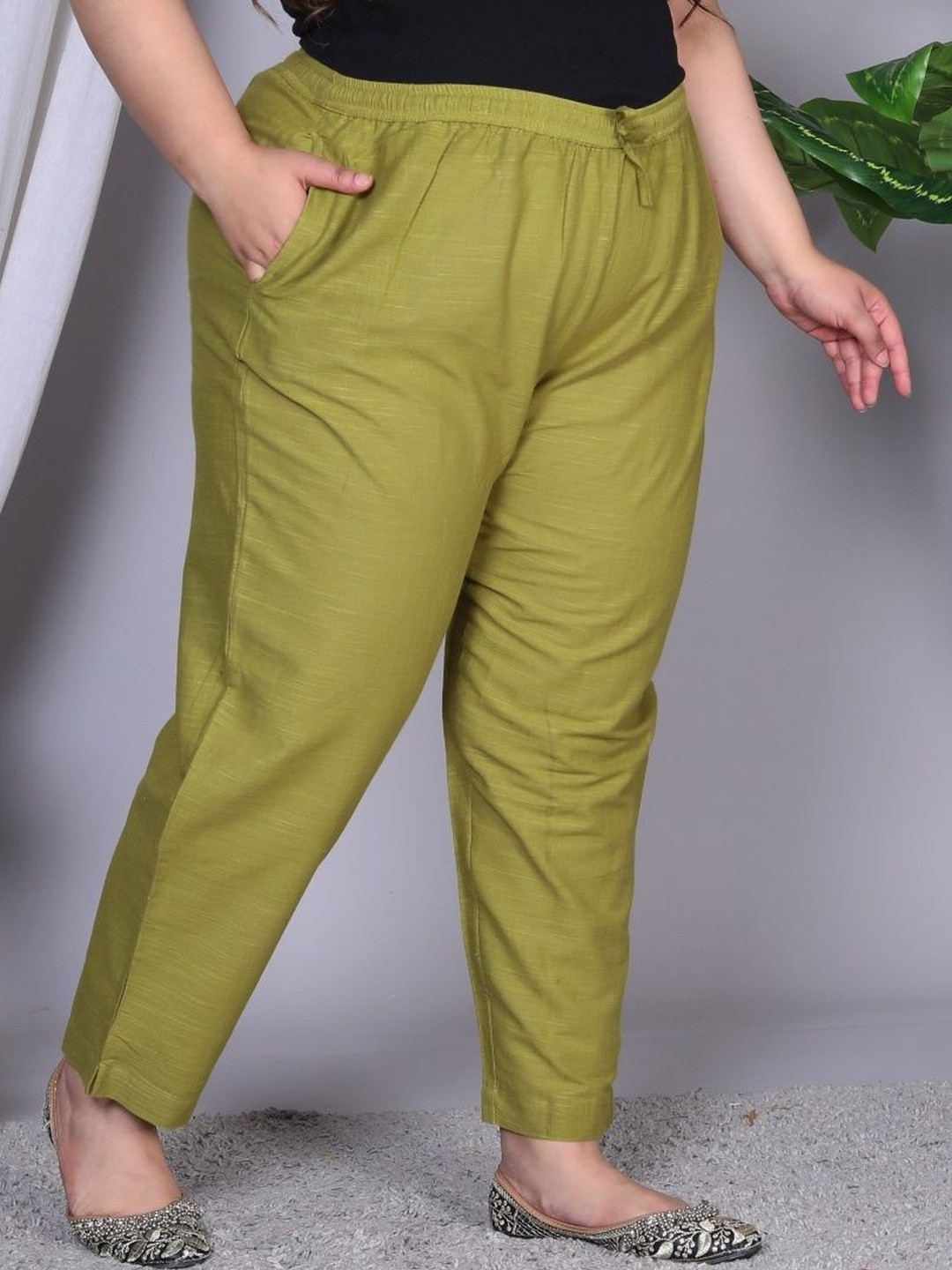 AAVONI Women Relaxed Straight Leg Trousers