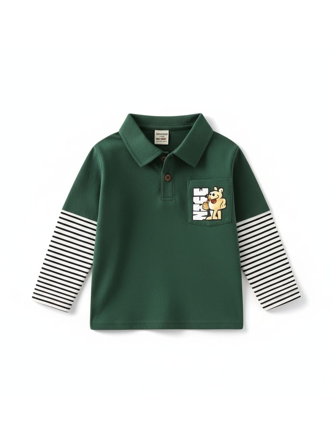 Zuxibela Boys Printed Polo Collar T-shirt