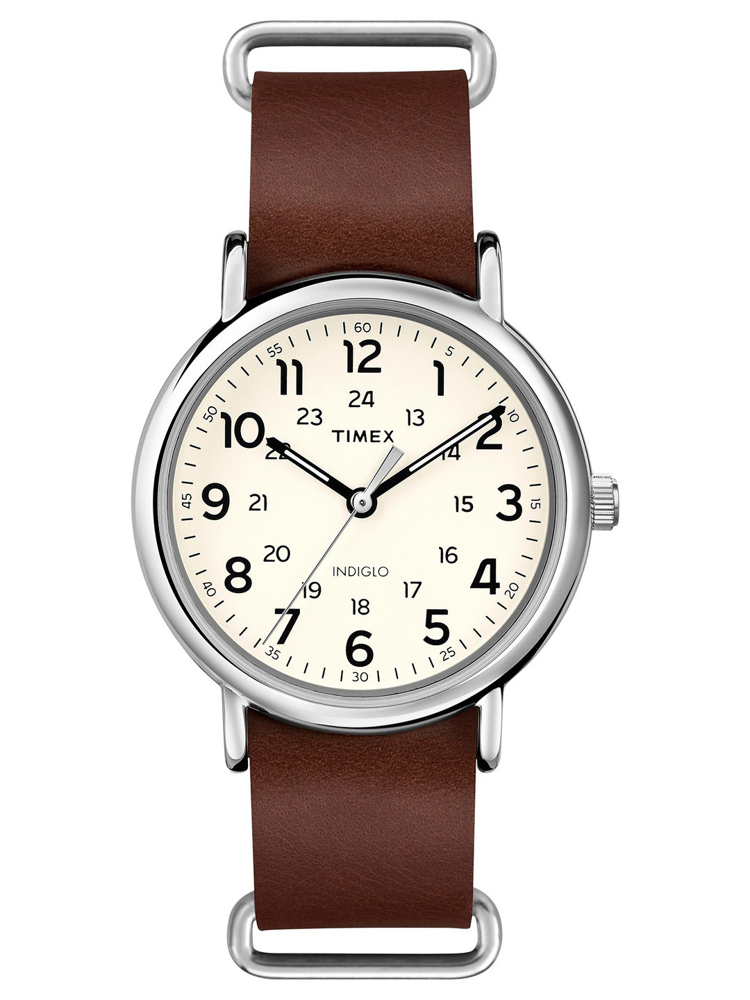 Timex Men Brass Dial & Leather Straps Analogue Watch T2P495