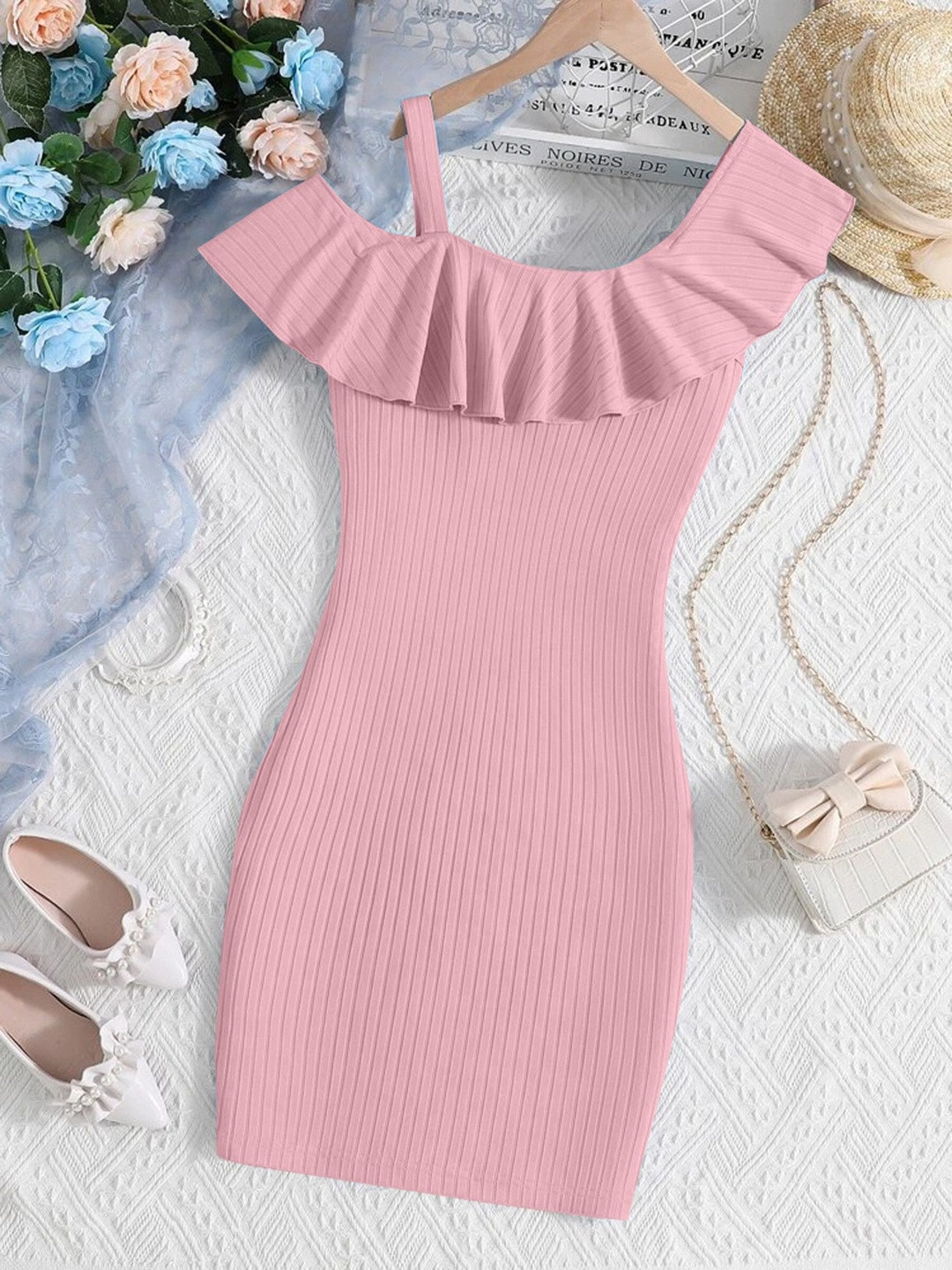Dhanoo fashion Cape Sleeve Sheath Dress