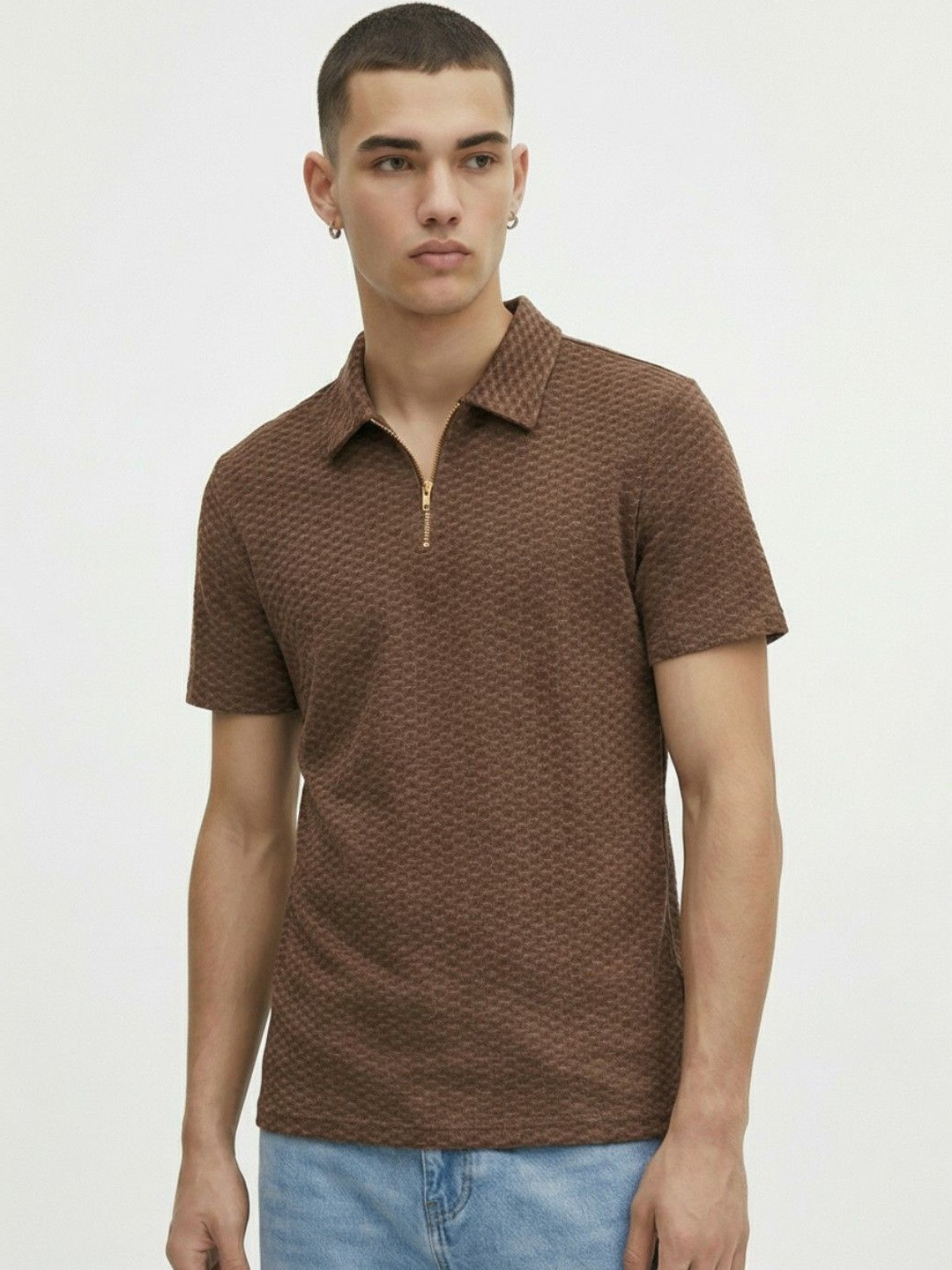 glitchez Men Polo Collar T-shirt