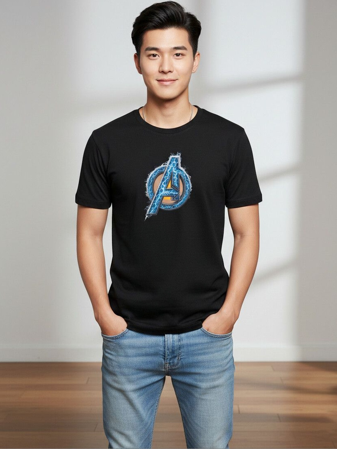 Menkovy Men Avengers Printed T-shirt