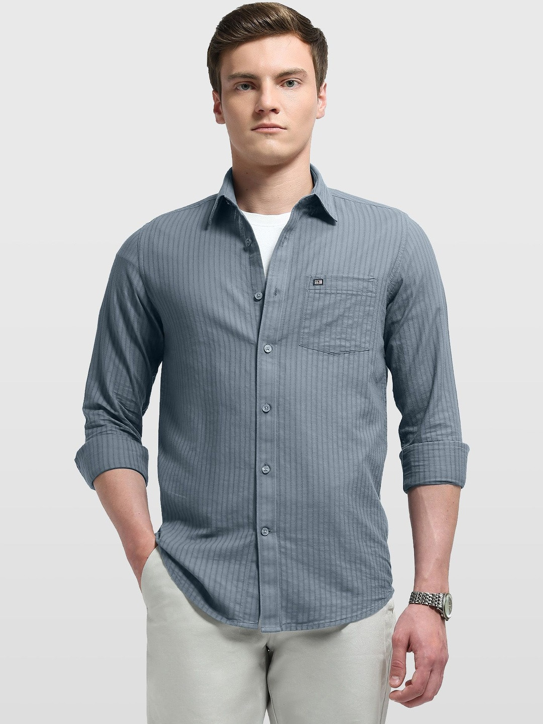 Arrow Sport Men Slim Fit Striped Casual Shirt