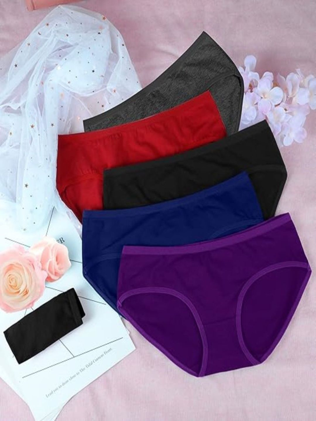 Smileai Fashion Cotton Mid-Rise Hipster Brief