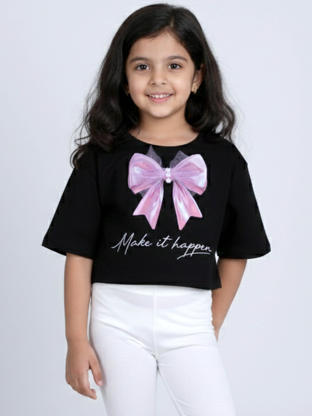 KiddoPanti Girls Cotton Tshirts
