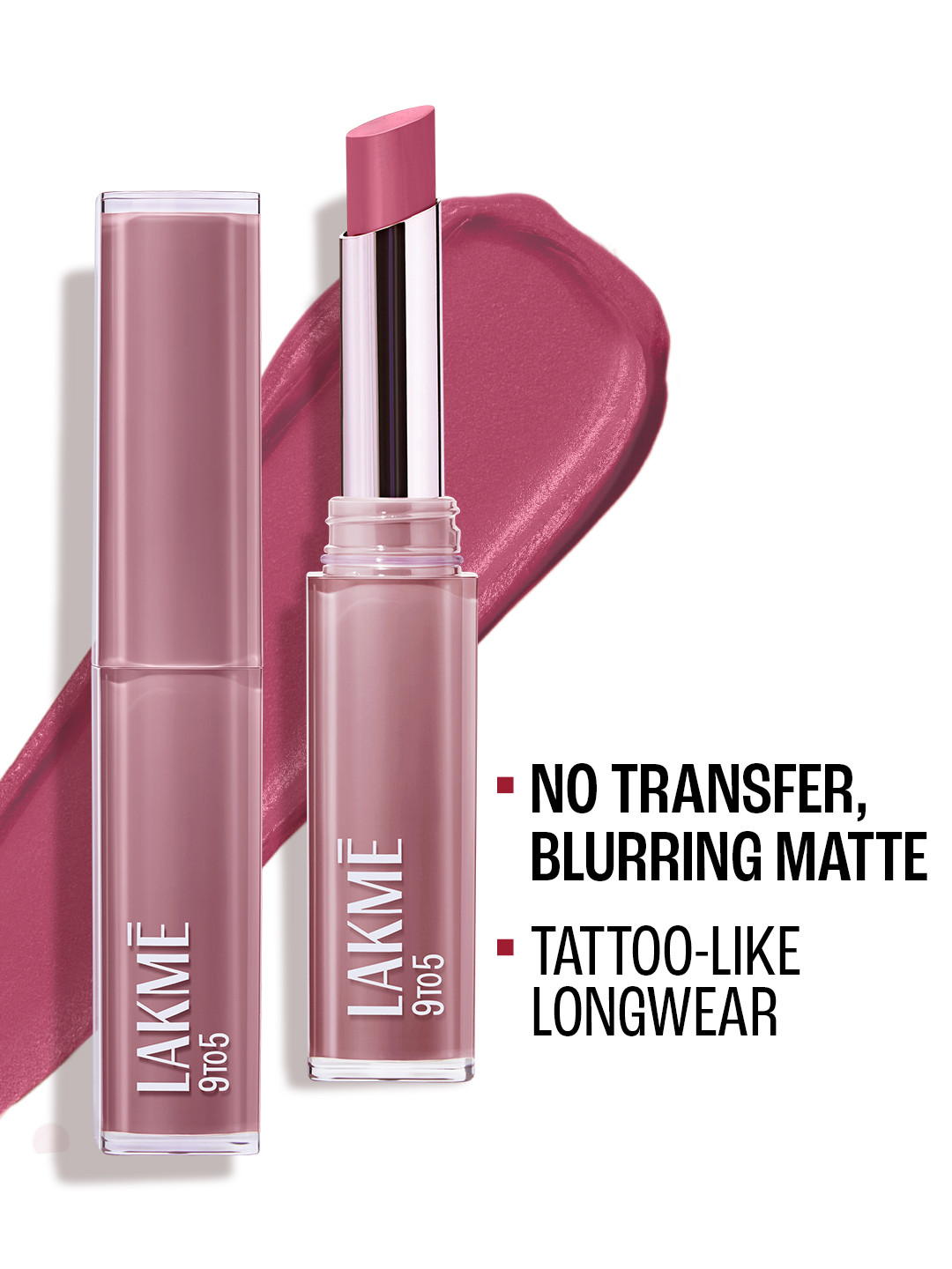 Lakme 9to5 Lip Tattoo Transferproof Matte Slim Stick - Rosy Sunday MP8