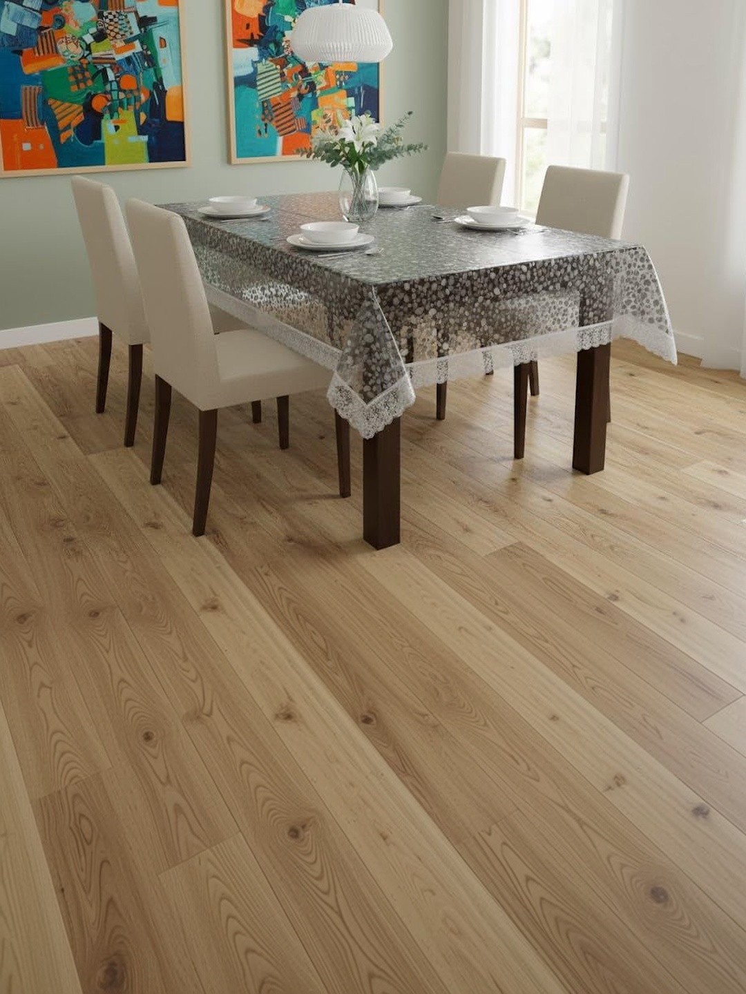 CASA-NEST Transparent 6-Seater Table Cover