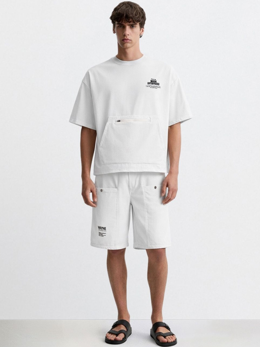 The Indian Garage Co Printed Round Neck T-shirt & Shorts Co-Ords