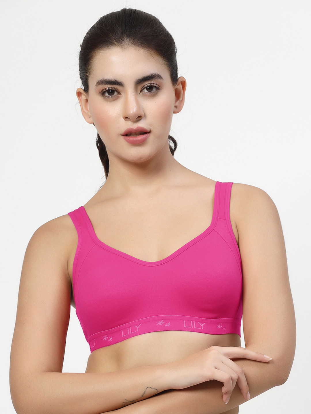 LILY Strops555 Non Padded Seamless Non Padded Sports Bra
