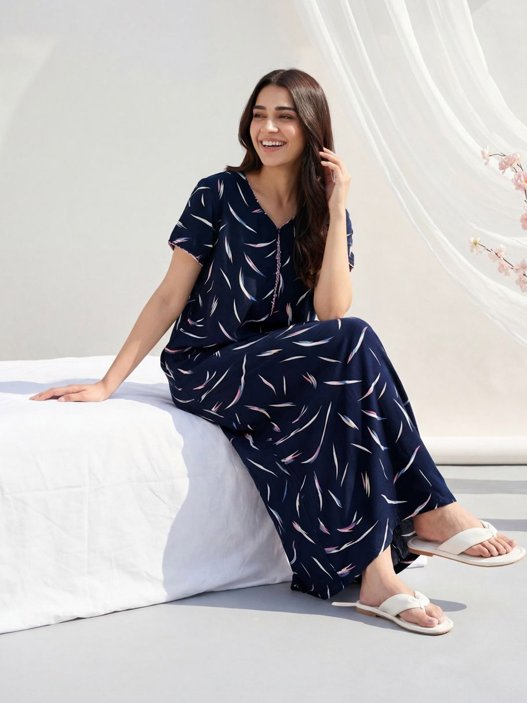 Juliana Dream Printed Maxi Nightdress