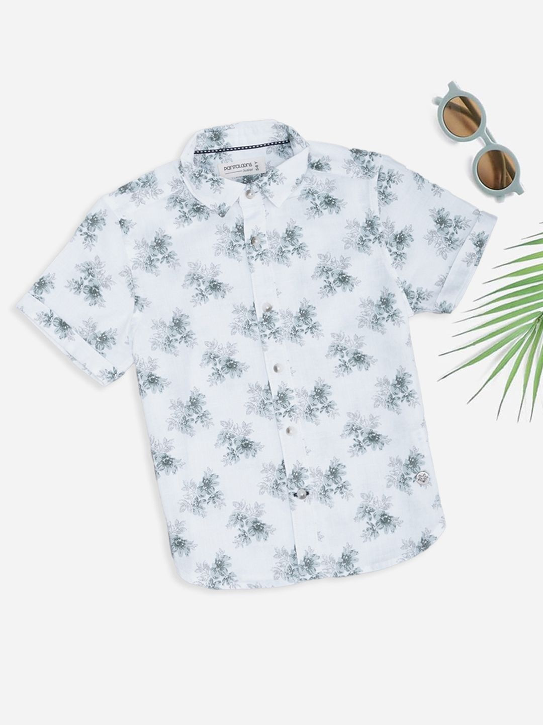 Pantaloons Junior Boys Floral Printed Casual Shirt