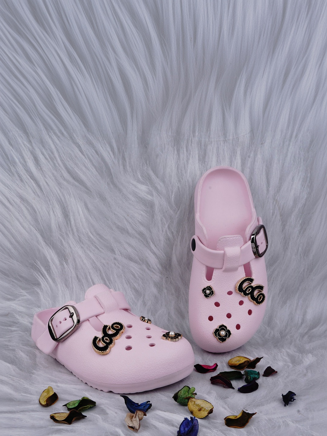 LMG Lifestyle Girls Embellished Rubber Clogs