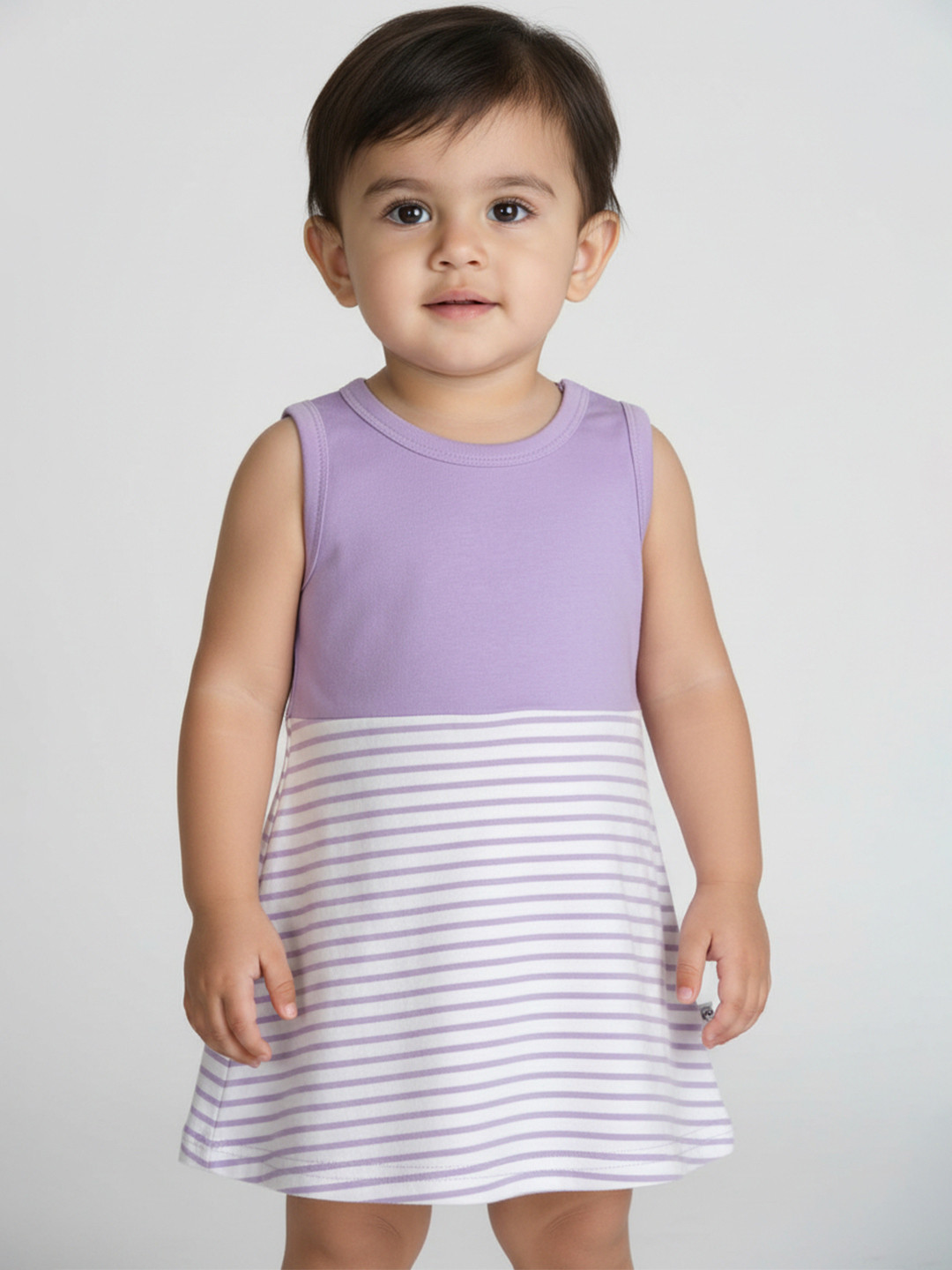 BAESD Girls Striped Cotton A-Line Dress