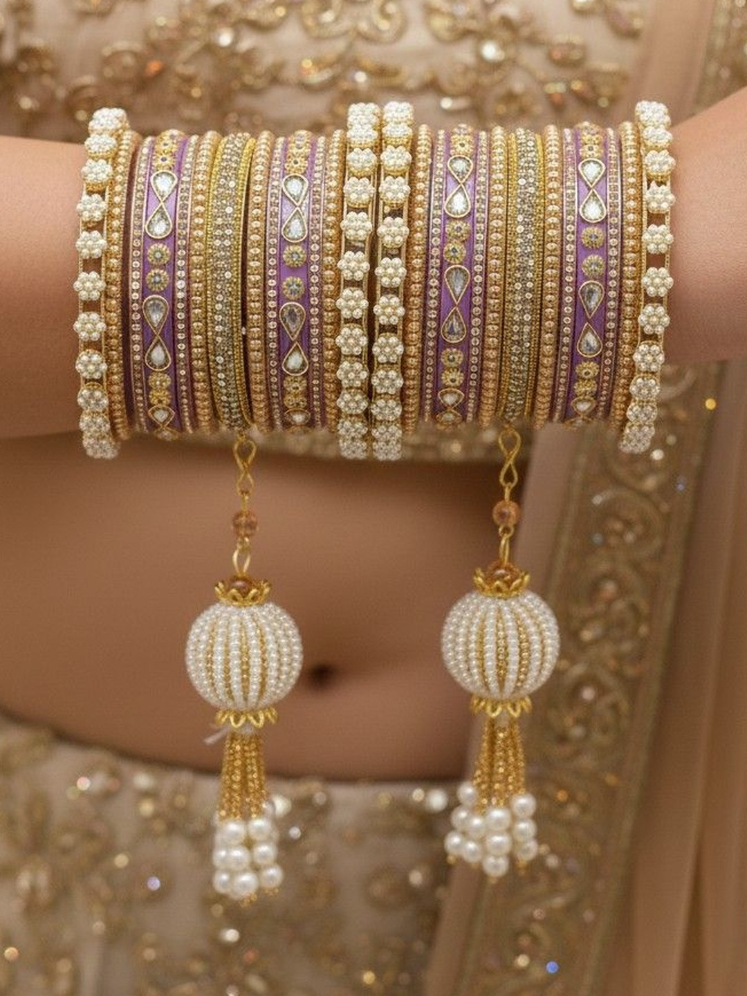 BeautyTrends Set Of 16 Gold-Plated Bangle