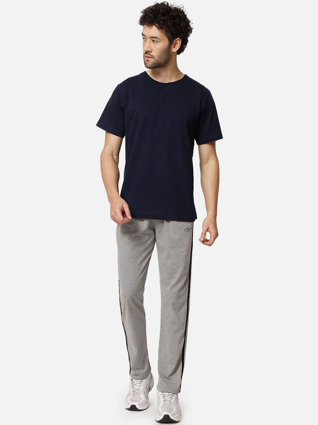 9LKHA Men Mid-Rise Track Pants