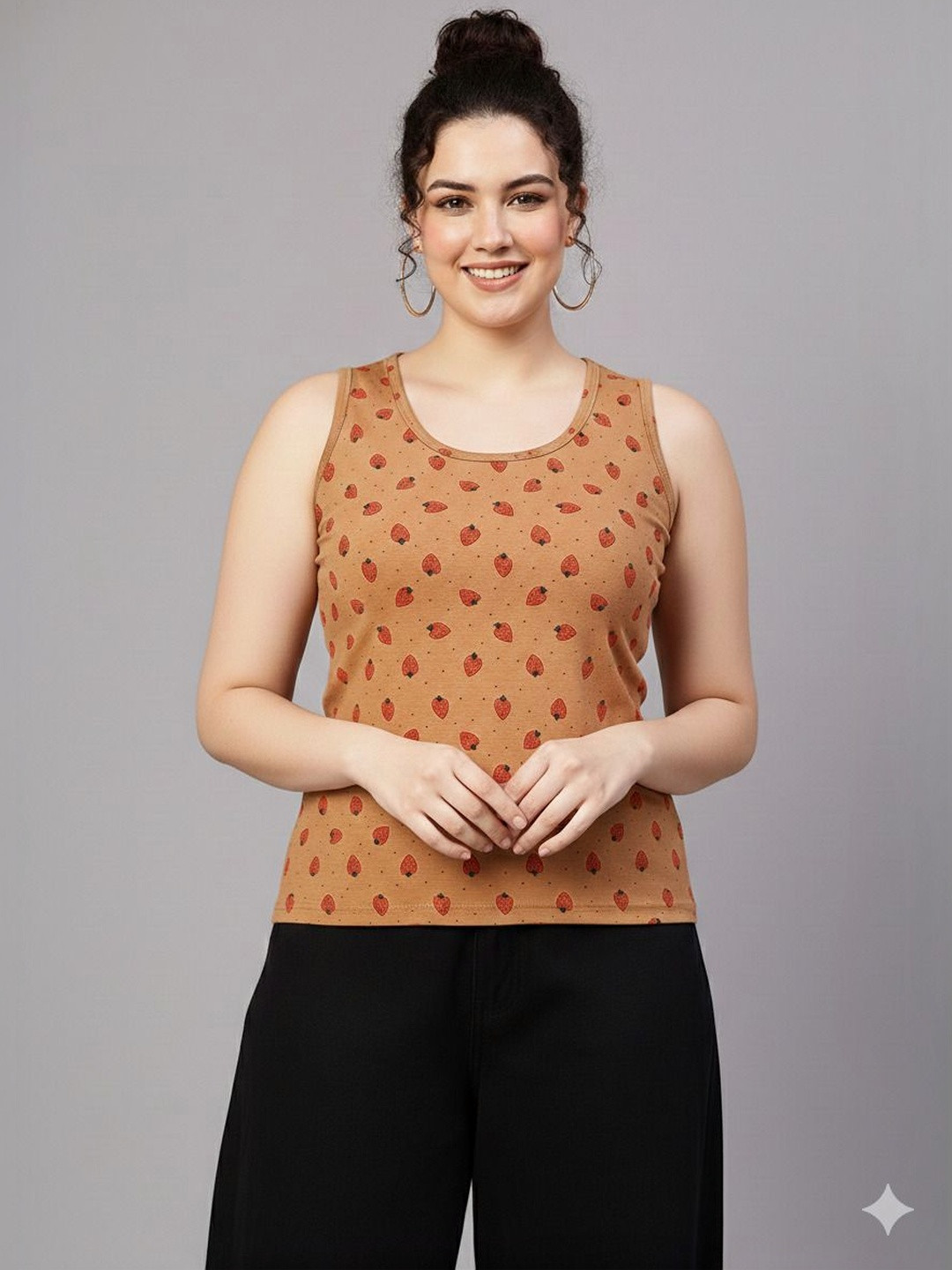 Fasha Print Cotton Tank Top