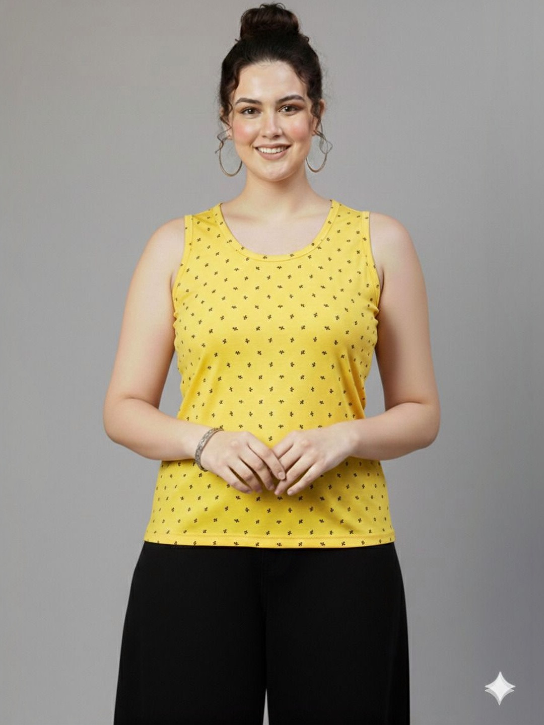 Fasha Print Cotton Tank Top