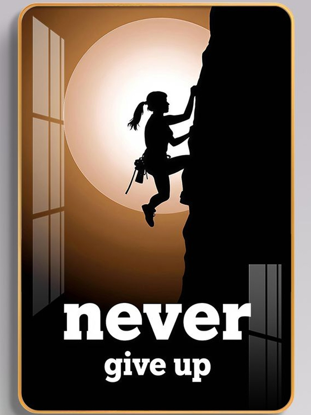 Motivational Wall Art Painting (12x18 Inch) | Glass Finish Decorative Artwork for Home