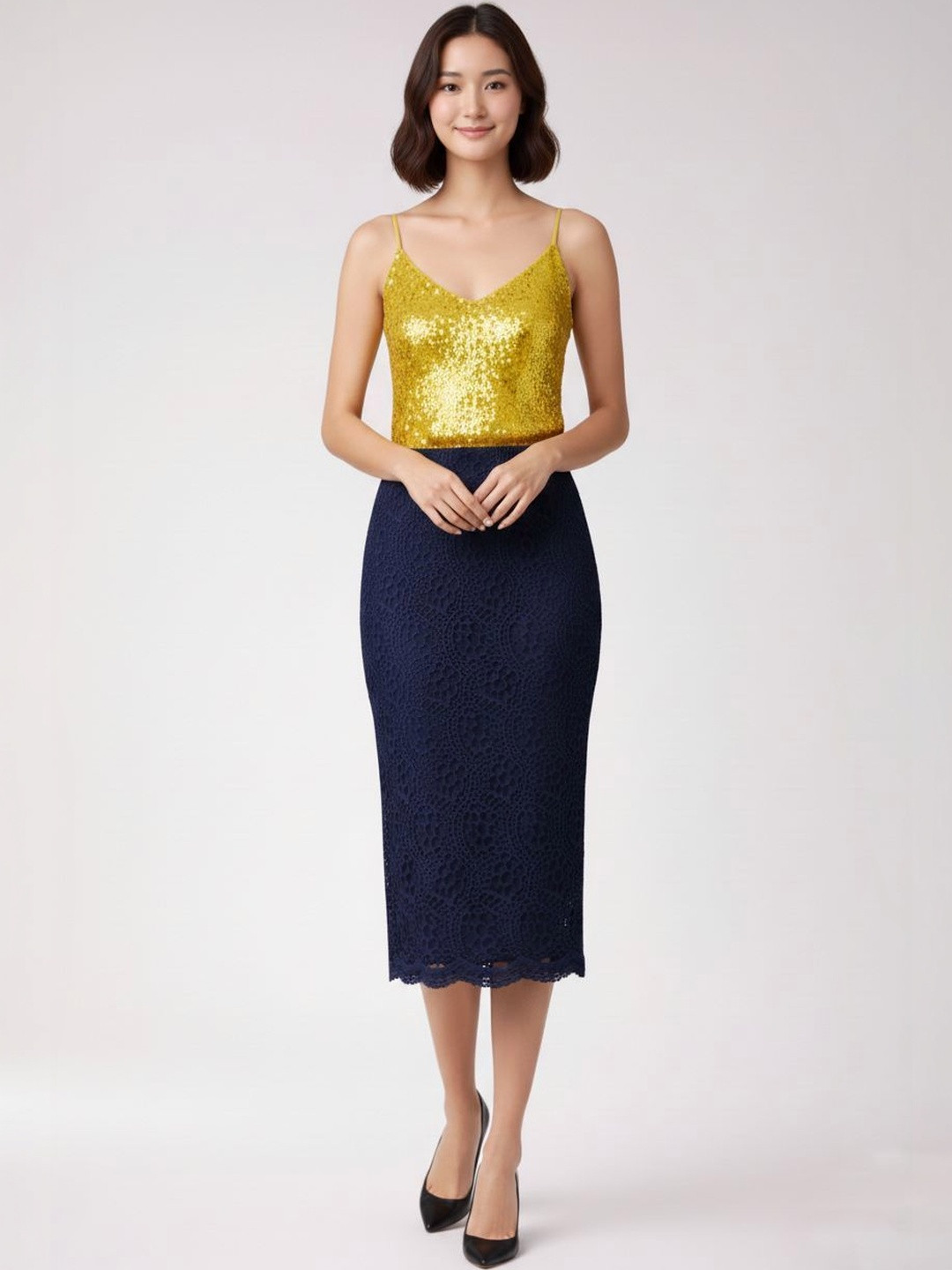 Pookiie Straight Midi Skirts