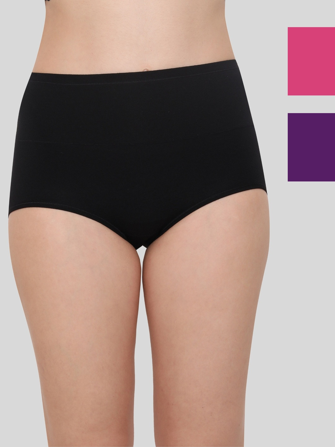 Glamoras Pack Of 3 Mid-Rise Tummy Shapewear