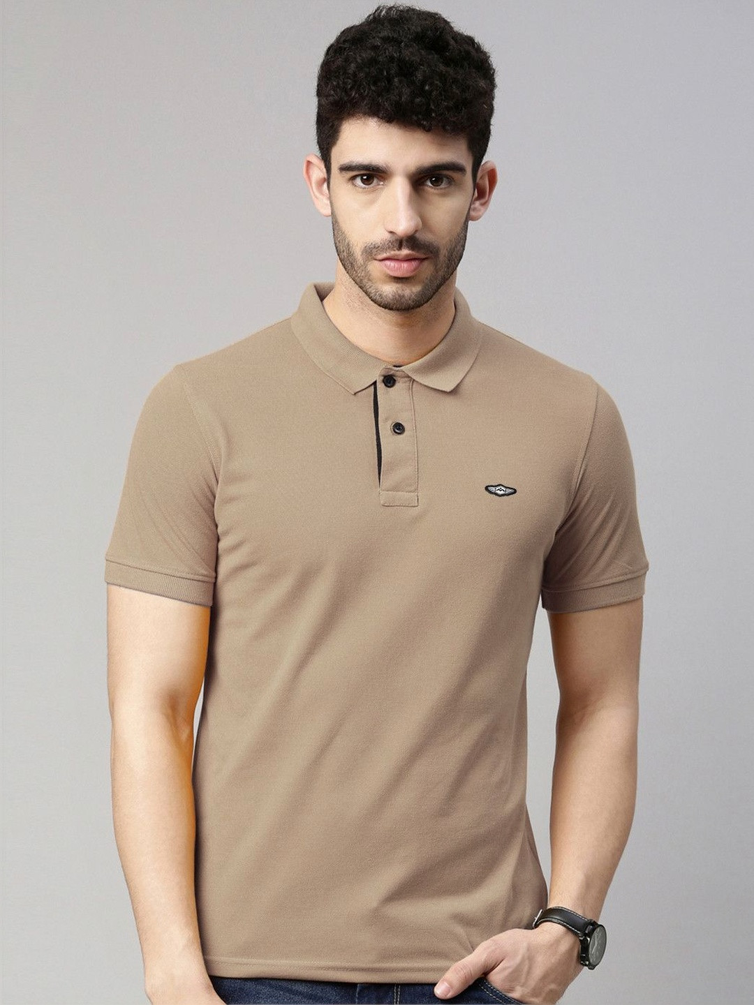 Metronaut Men Polo Collar Pure Cotton Pockets T-shirt