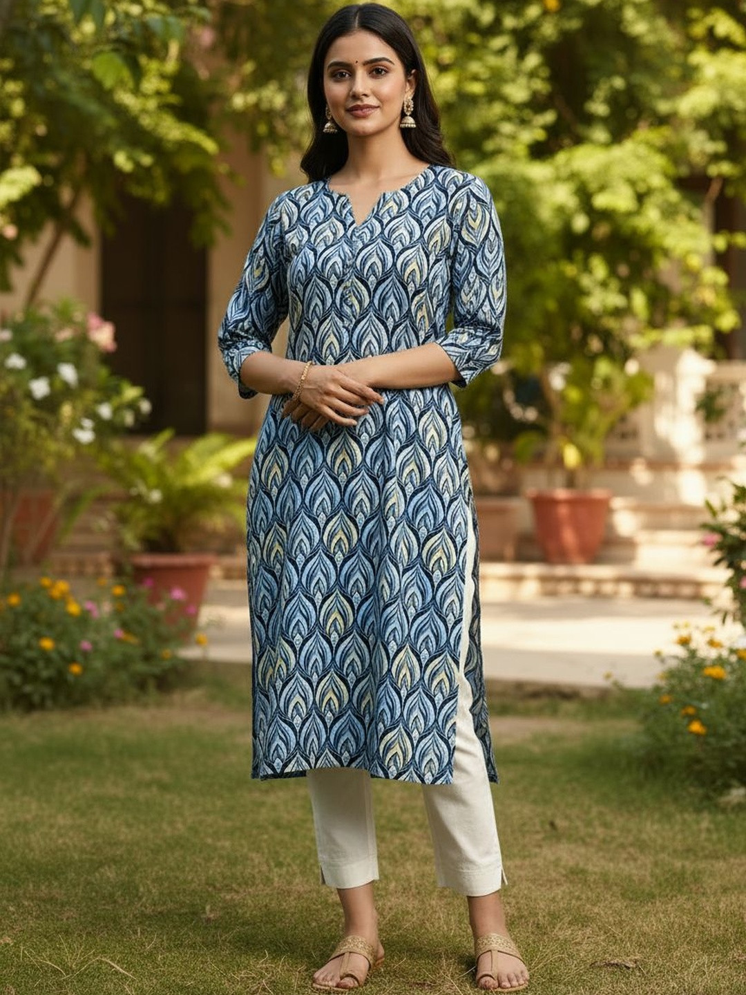 SZN Women Printed Crepe Blend Kurta