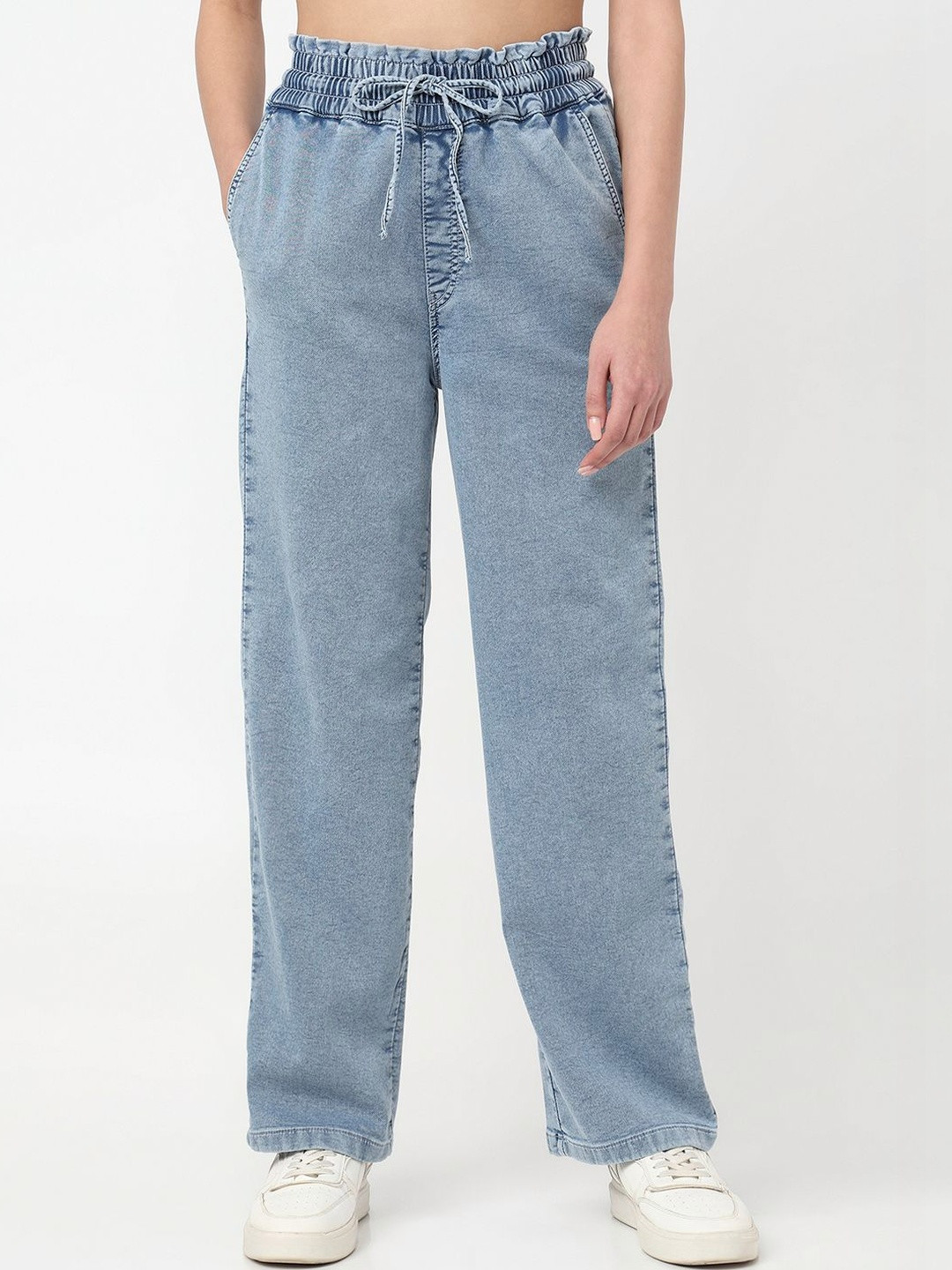 Kraus Jeans Women Straight Fit High-Rise Trousers