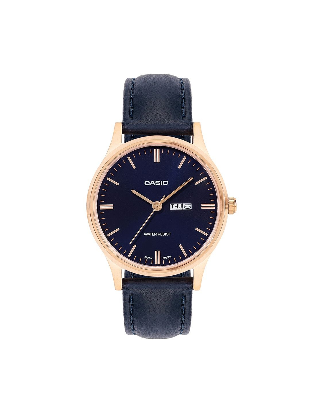 CASIO Women Dial & Leather Straps Analogue Date Aperture Watch A2511