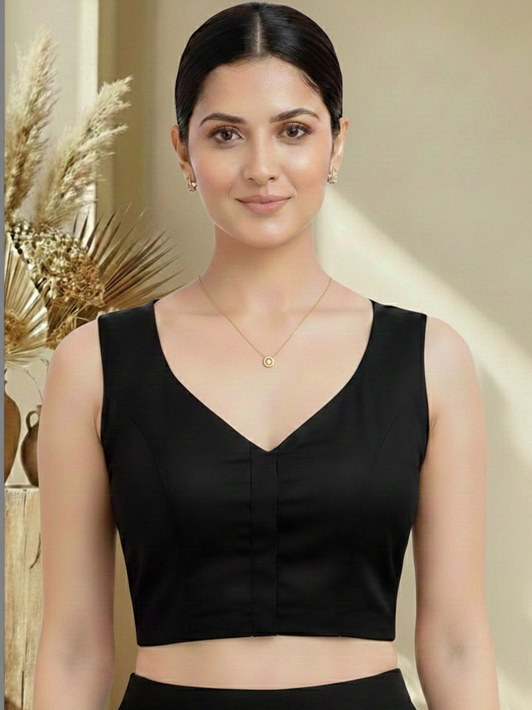 Thevasa Solid Saree Blouse