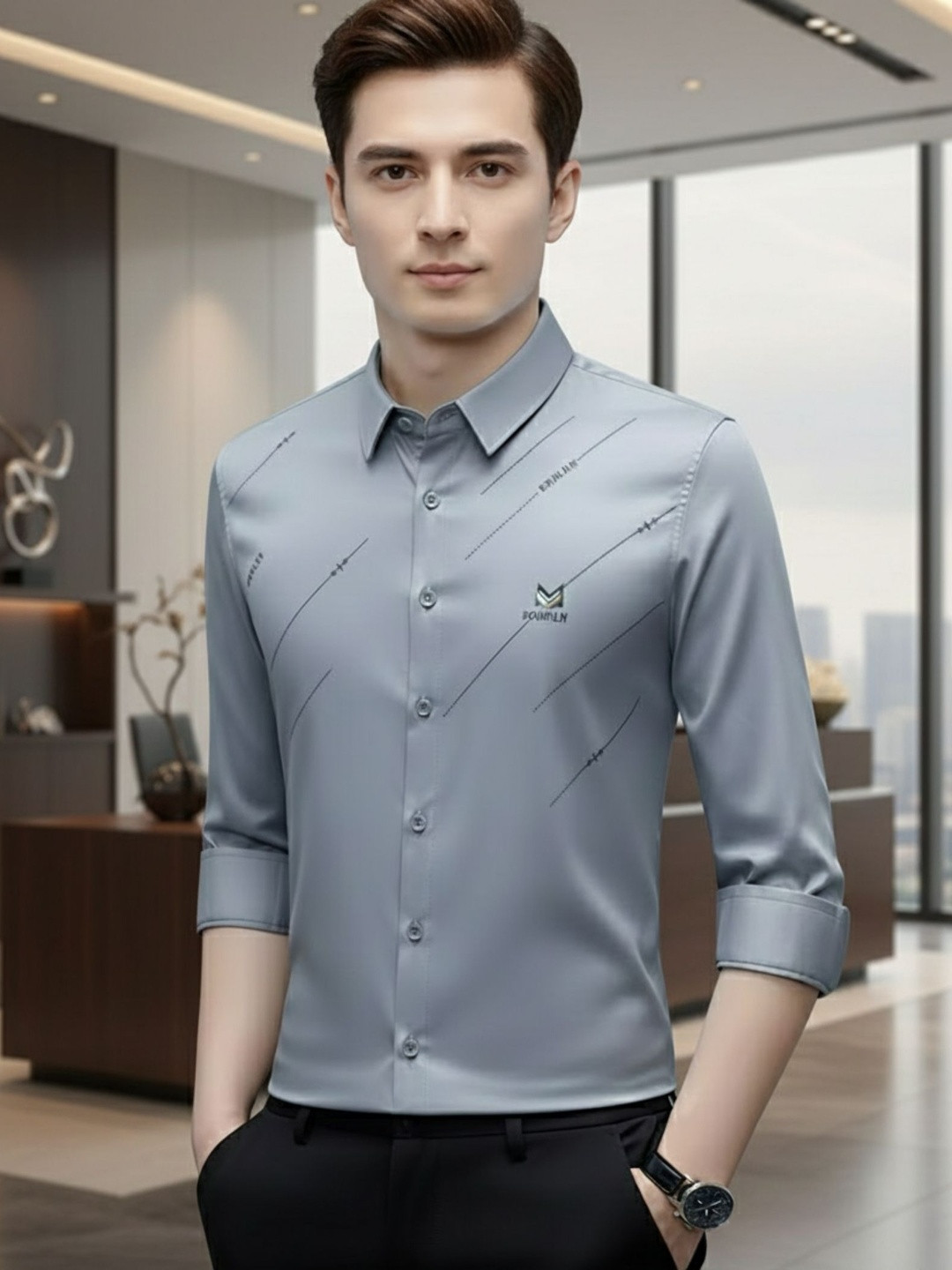 INDOPRIMO Men Standard Printed Casual Shirt