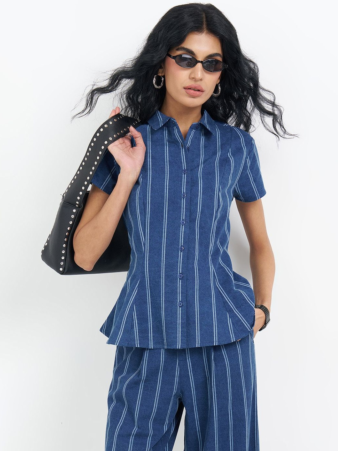 SF JEANS by Pantaloons Women Slim Fit Striped Casual Shirt