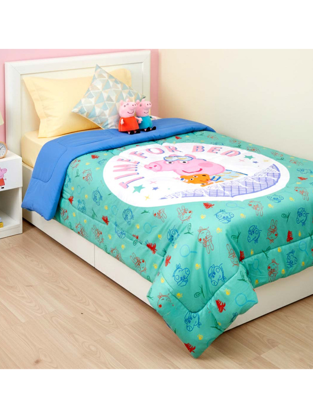 Athom Living Peppa Pig Printed AC Comforter for Kids | 300 GSM | Single Bed Comforter