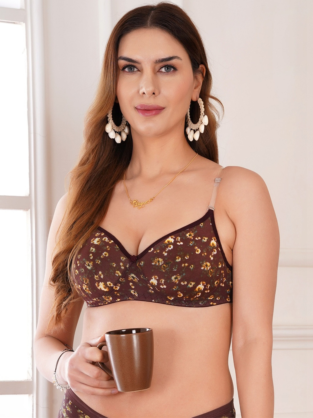 Liigne Floral Bra Full Coverage Lightly Padded