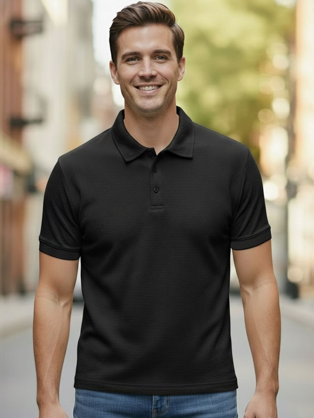Moda Rapido Men Polo Collar T-shirt