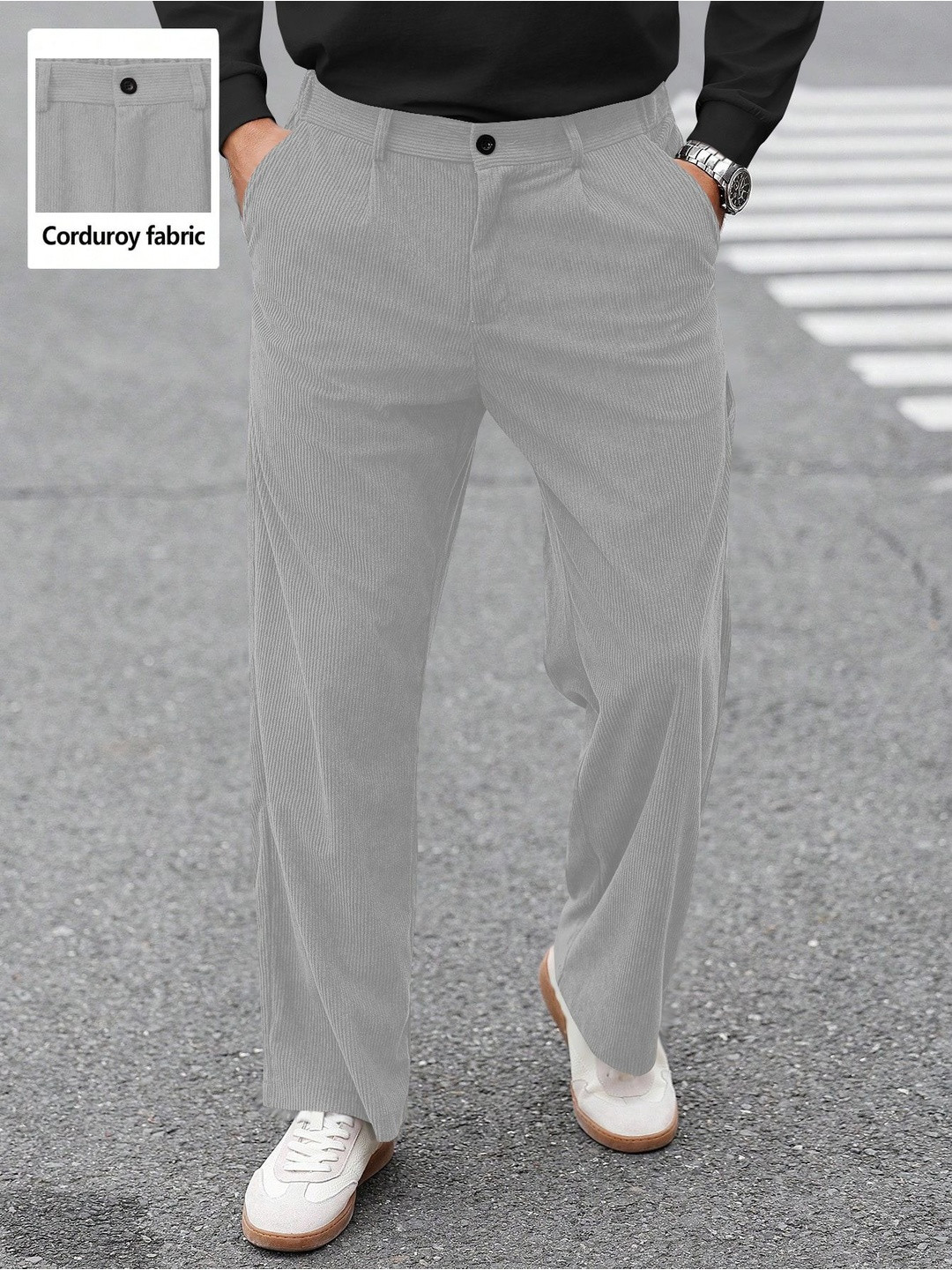 KAJARU Men Relaxed Pleated Trousers