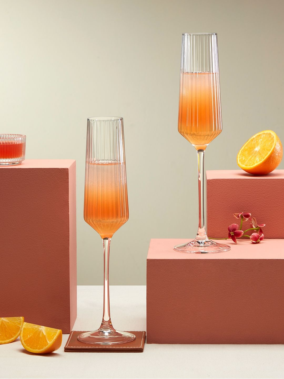 BOROSIL Transparent Dishwasher Safe Borosilicate Glass Champagne Glass Bar Glass