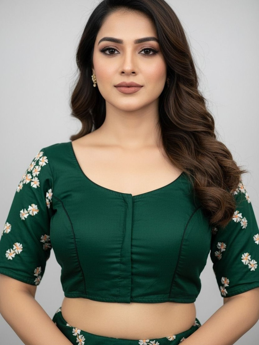 Monamaar Silk Printed Saree Blouse