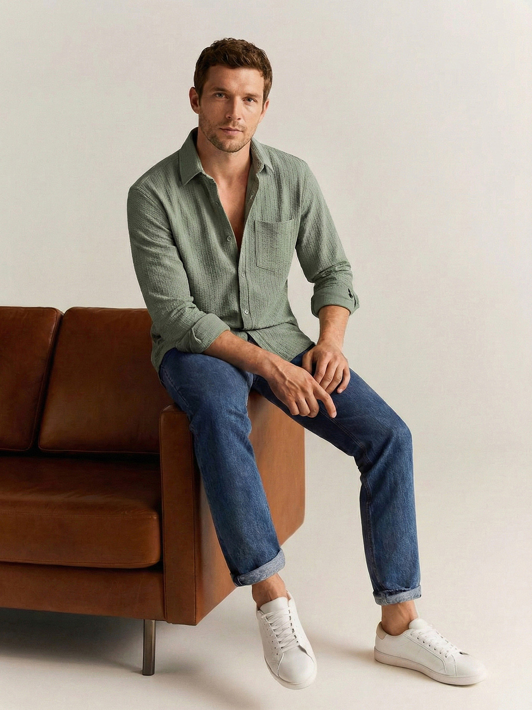 VEYTRO Men Striped Casual Shirt