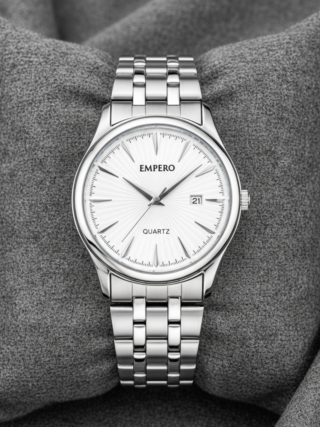 EMPERO Men Dial & Bracelet Style Straps Analogue Multi Function Watch EAB227-White