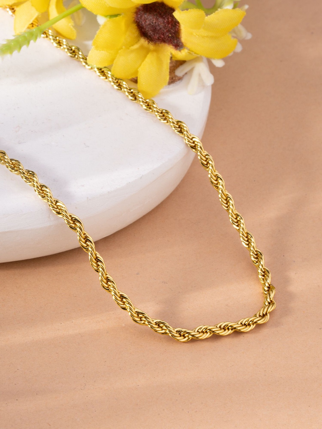 PALMONAS Classic Rope Gold-Plated Necklace