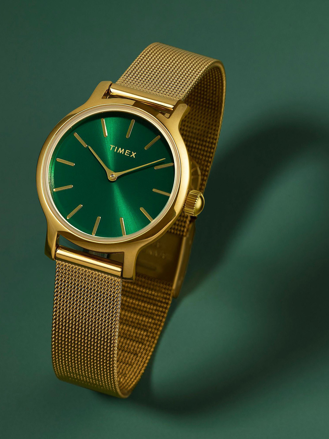 Timex Transcend Round 31mm Green Dial Analog Women Watch - TW2W87300UJ