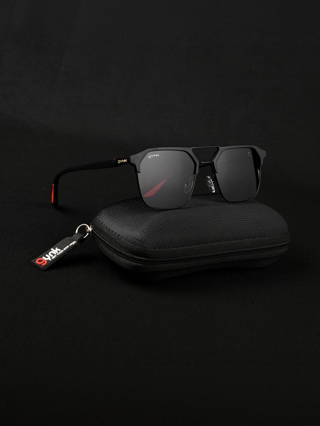 GYNK Men's Clubmaster Square Sunglasses UV400 Full Frame Fashion Eyewear