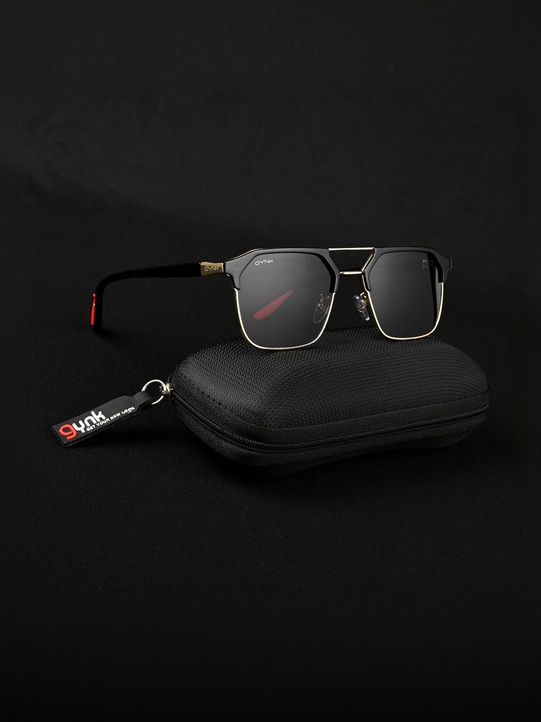 GYNK Men's Clubmaster Square Sunglasses UV400 Full Frame Fashion Eyewear