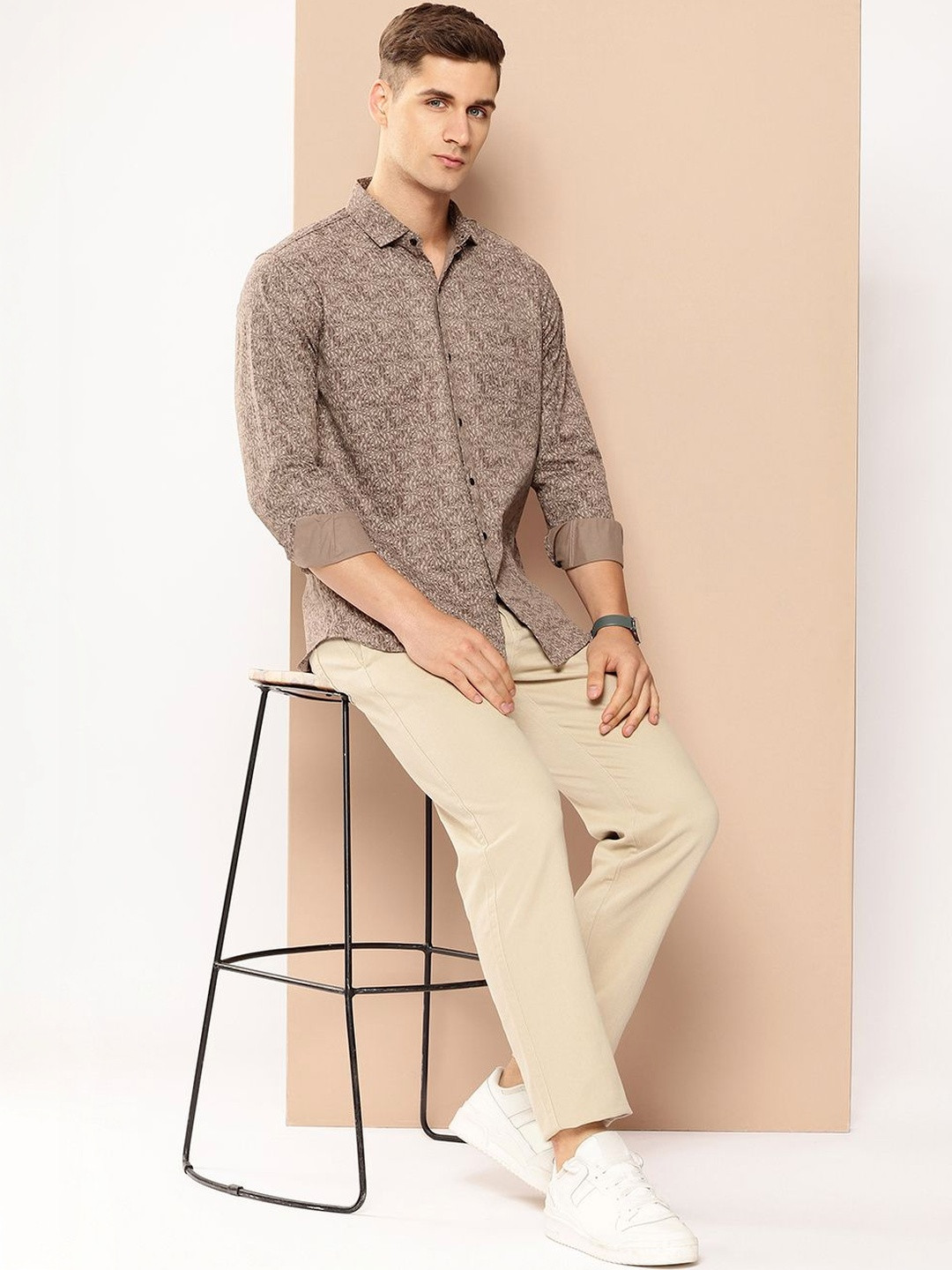 THE BEETEL HOUSE Men Comfort Slim Fit Printed Casual Shirt