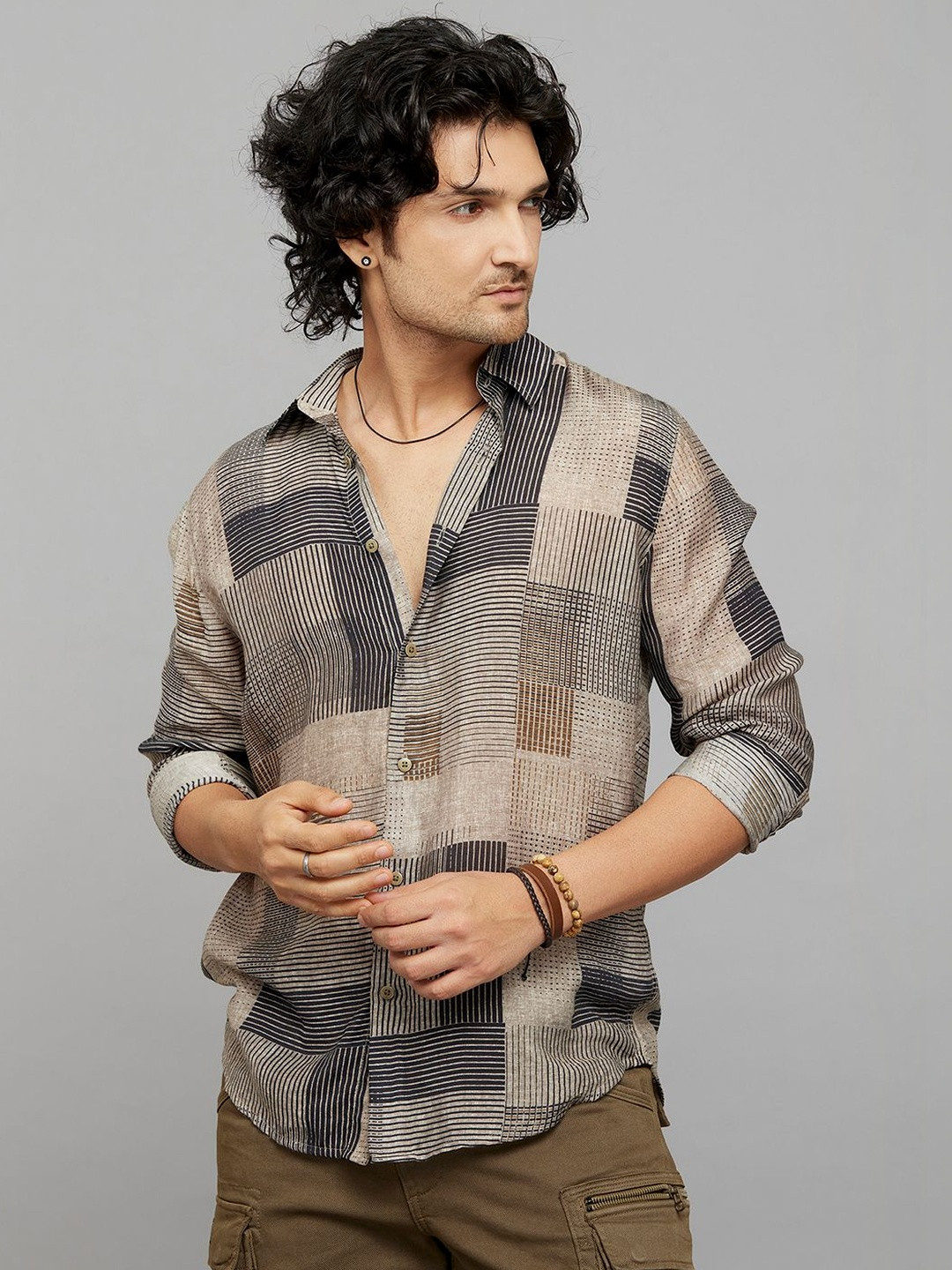 Rookies Men Multi Stripes Striped Casual Shirt