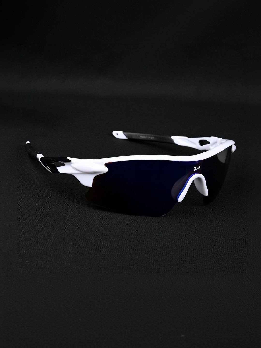 GYNK Men Mirrored Lens & White Sports Sunglasses with