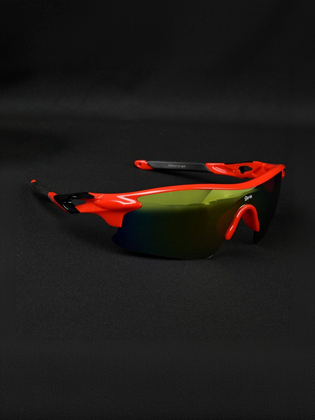 GYNK Men Mirrored Lens & Red Sports Sunglasses with